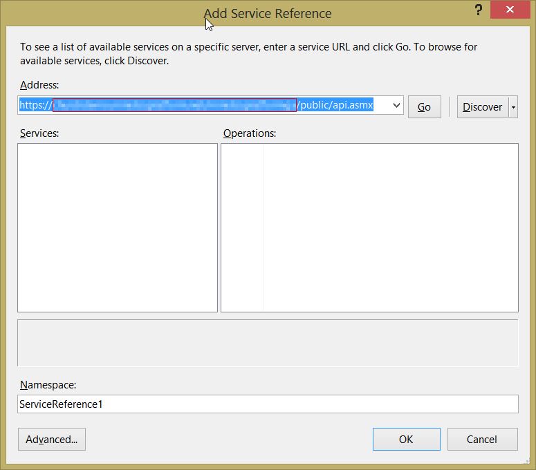 Add Service Reference Dialog